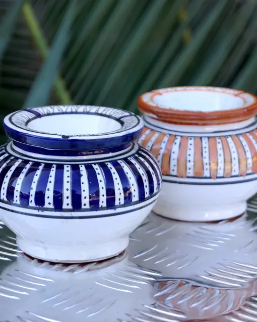 Safi Cobalt & Saffron Ashtray Pair