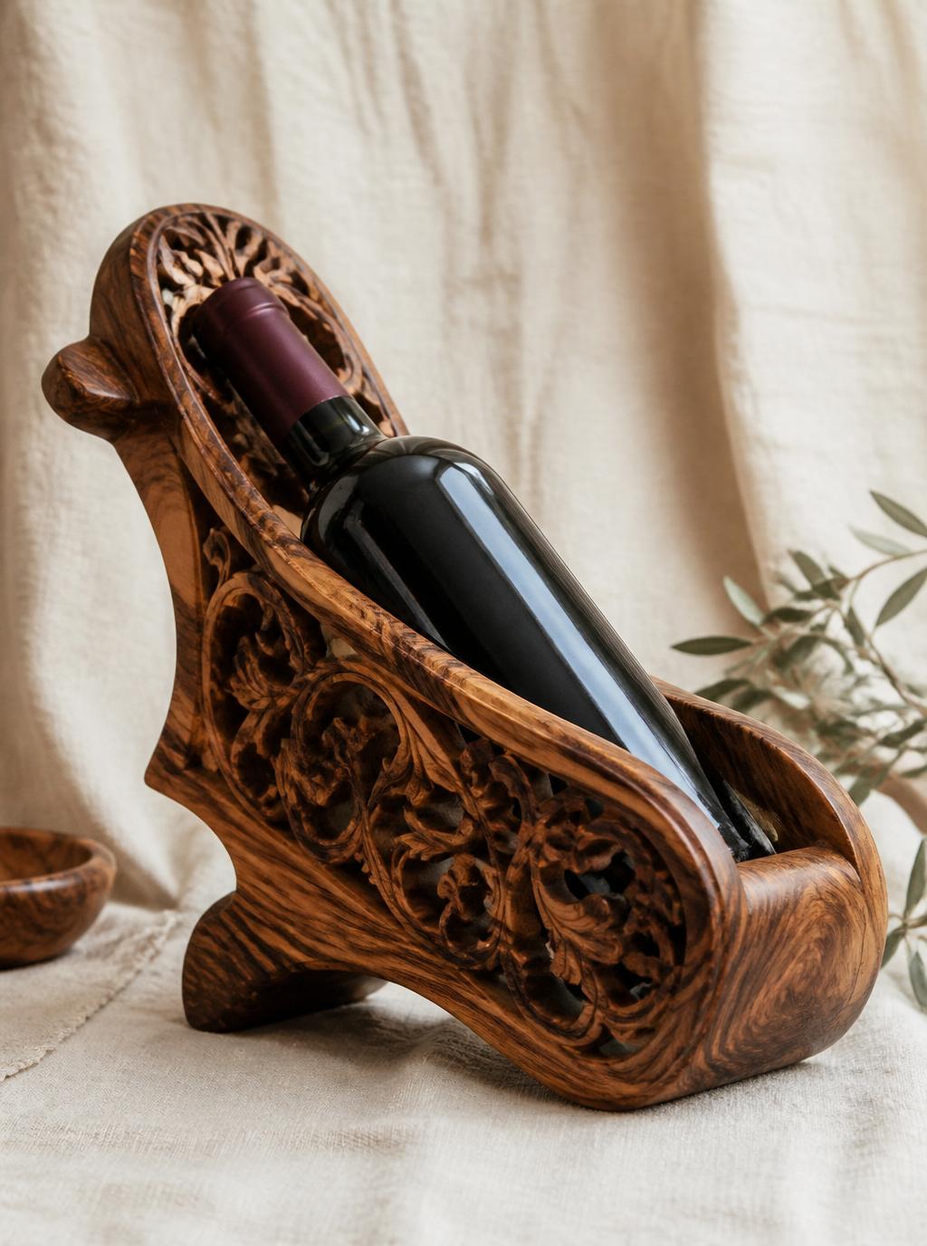 Olive-Wood Wine Stand