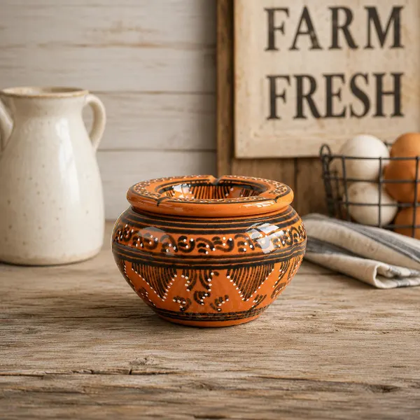 Marrakech Orange Tribal Ashtray