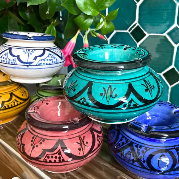 Jewel-Glazed Ceramic Ashtray Collection