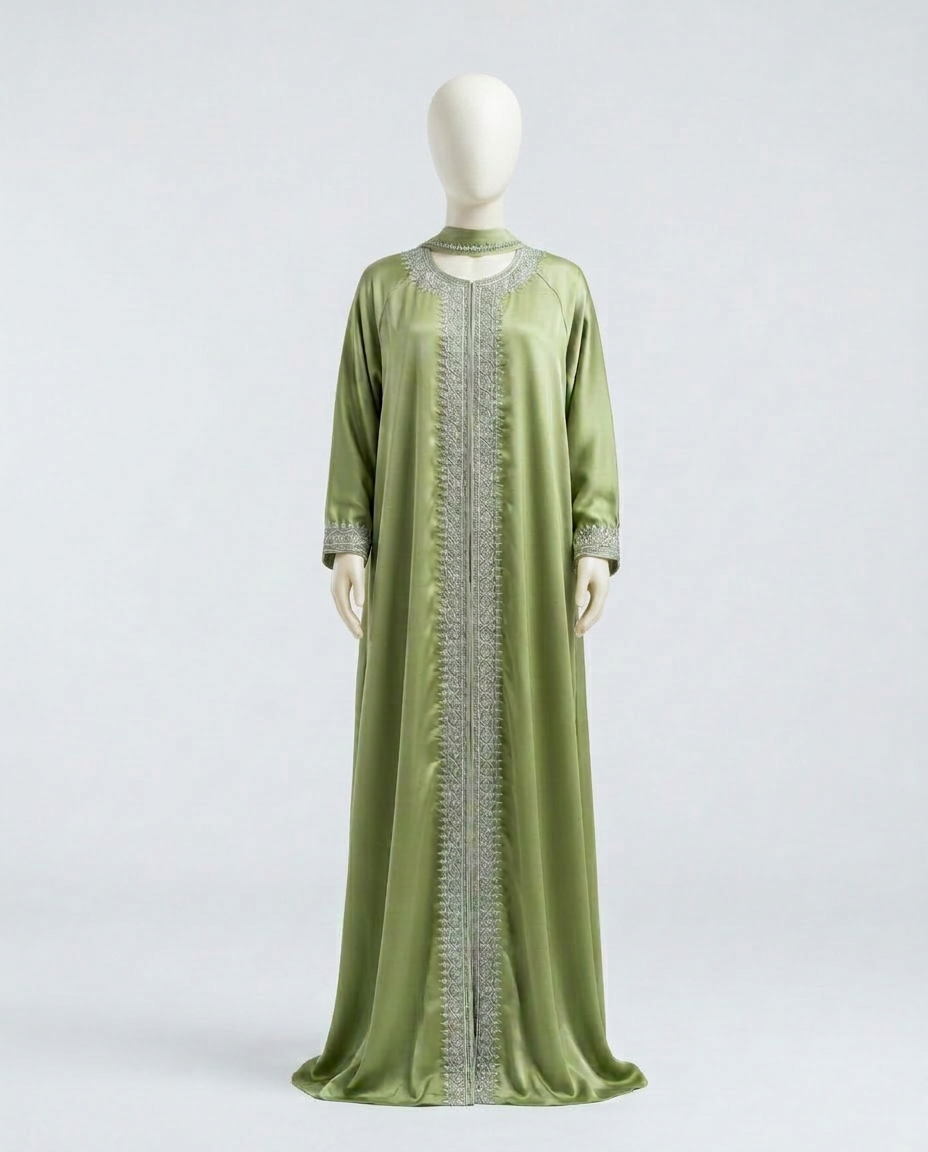 Pistachio Silk Takchita