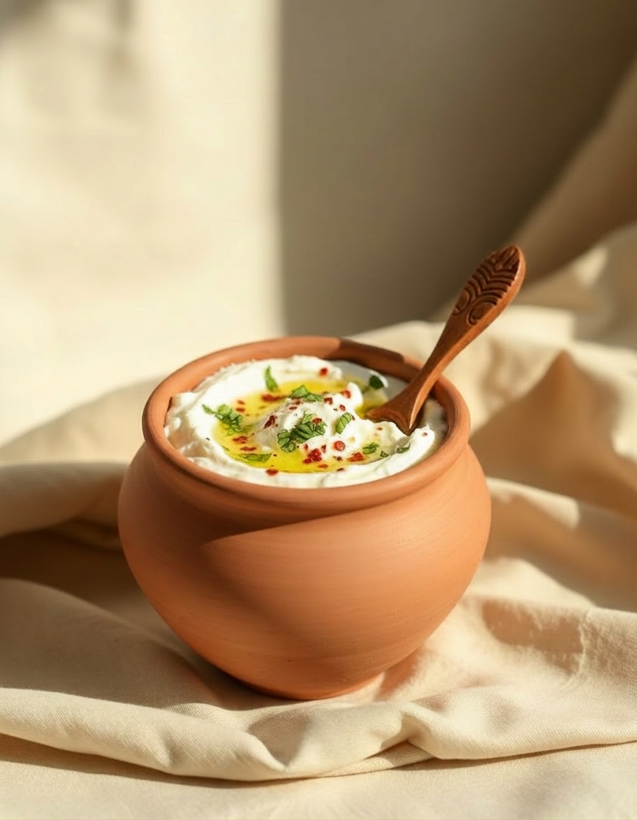 Terracotta Labneh Jar